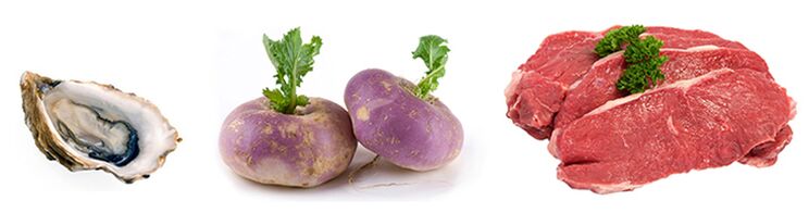 អយស្ទឺរ turnips និងសាច់ - ផលិតផលដែលបង្កើនសក្តានុពល